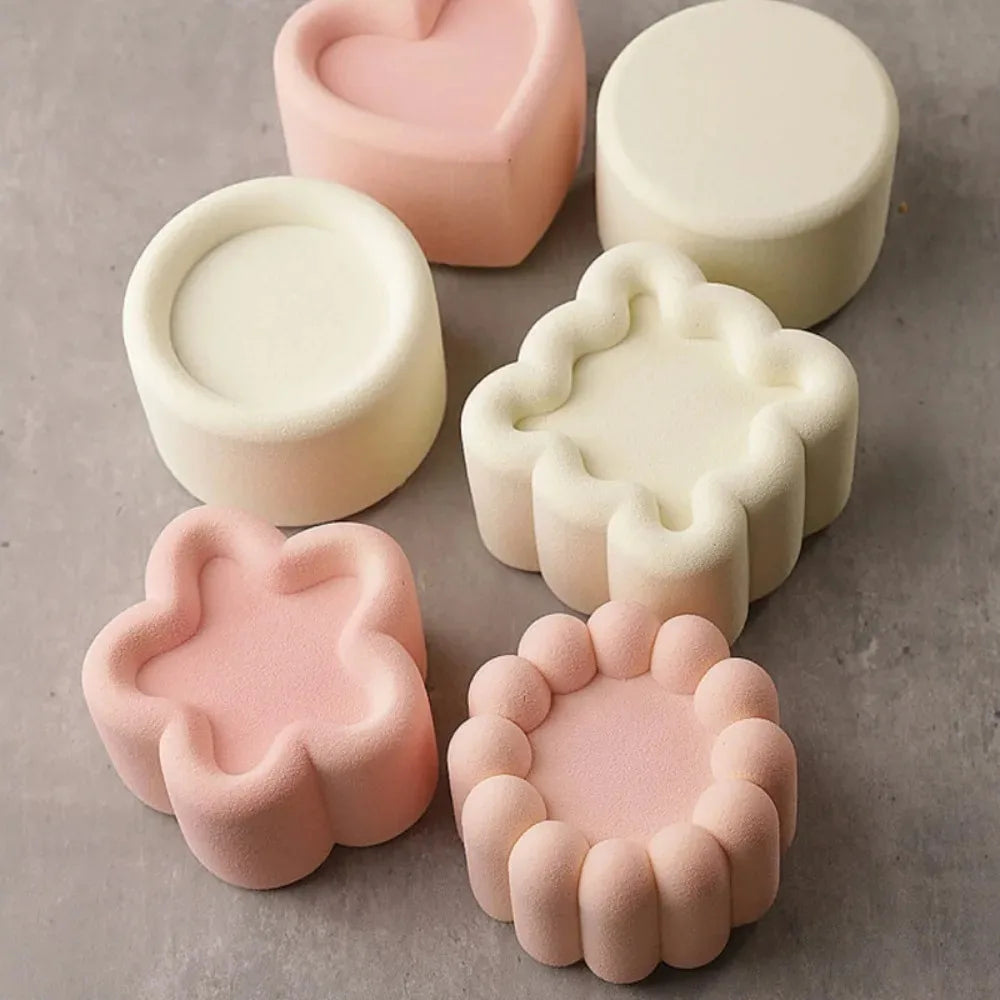 Silicone Molds for Baking, Flower Heart Star Shape Chocolate Mousse Cake Molds, Reusable Pastry Dessert Cups, Wedding Cake Peaceful Pleasures Health and Wellness