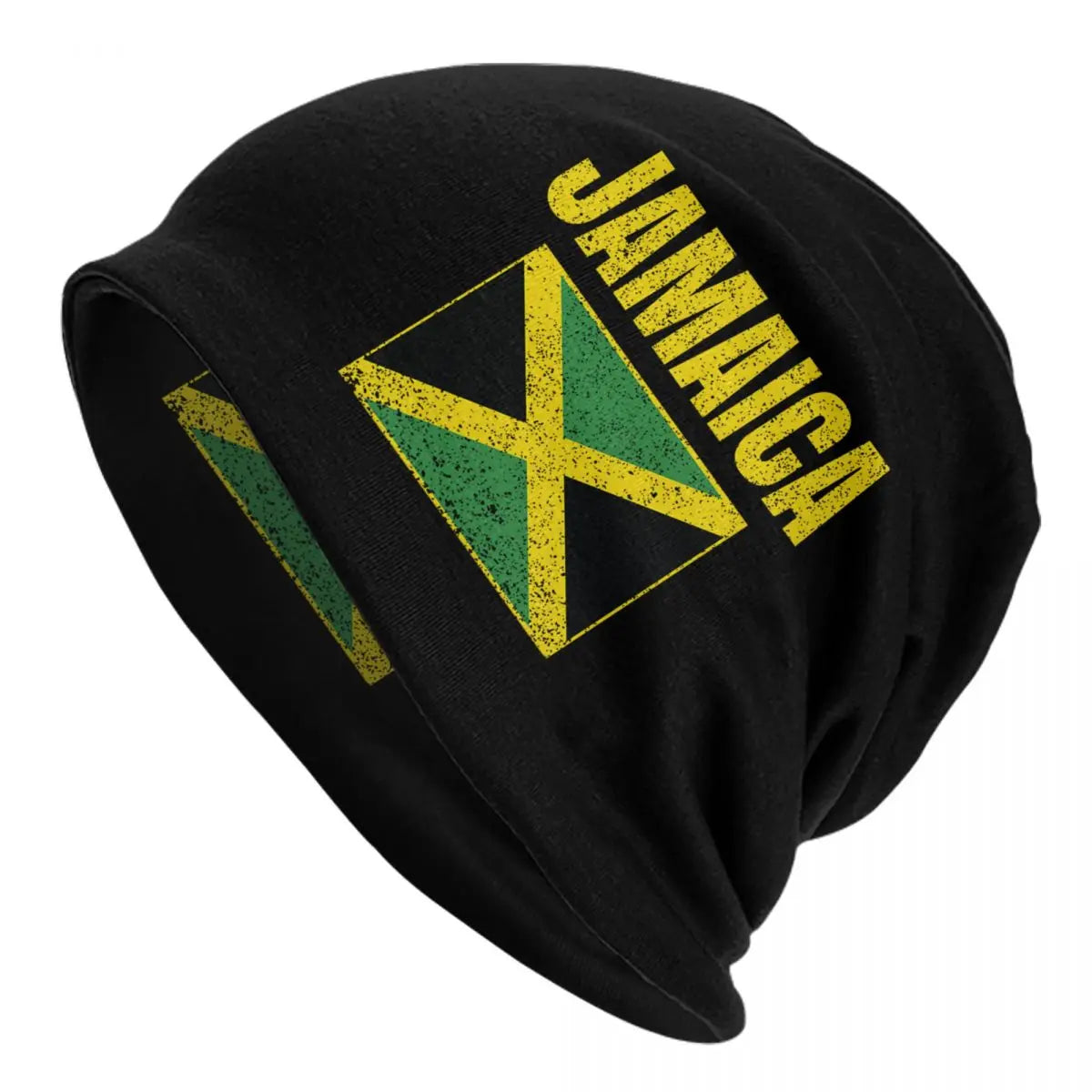 Jamaica Flag Knit Beanie Hat | Unisex Jamaican Pride Skull Cap