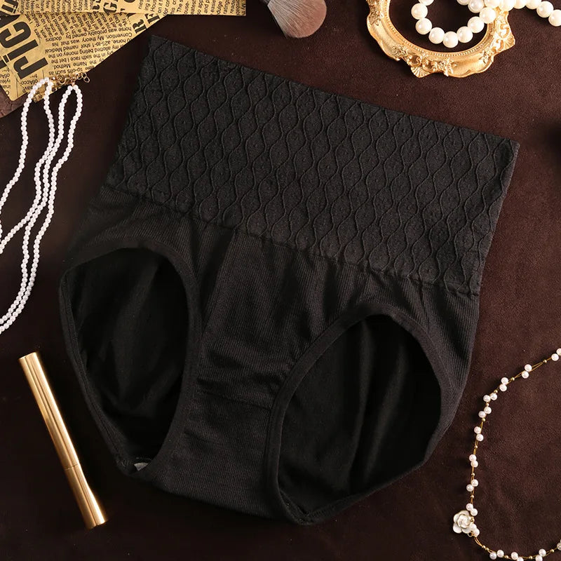 Seamless High-Waist Tummy Control Panties | Cotton Crotch
