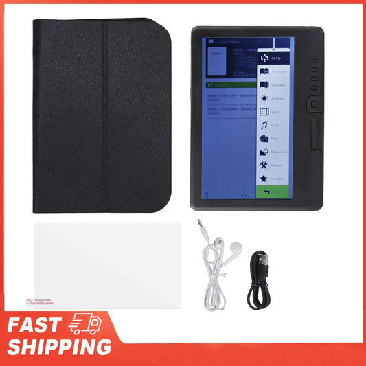 E Reader LCD 16 9 Screen HD 800x480 380MHz Black Protective Case Peaceful Pleasures Health and Wellness