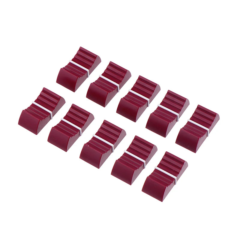 Multicolor Plastic Mixer Push Key Cap Fader Knob Cap Touch Sensitive Slider Ribbed Mixer Desk Switch Knob Cap Length 24.5MM Peaceful Pleasures Health and Wellness Brown Other