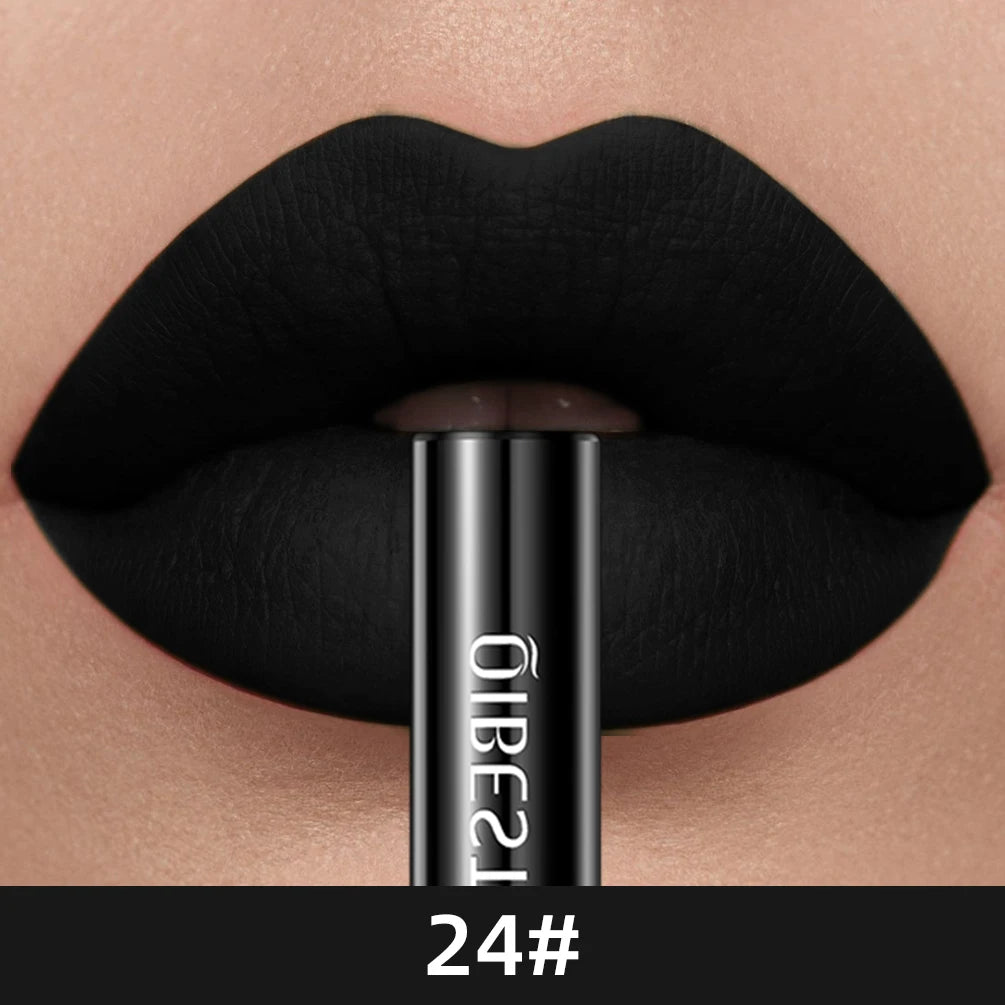 QiBest 24 Colors Matte Liquid Lipstick | Waterproof, Non-Stick
