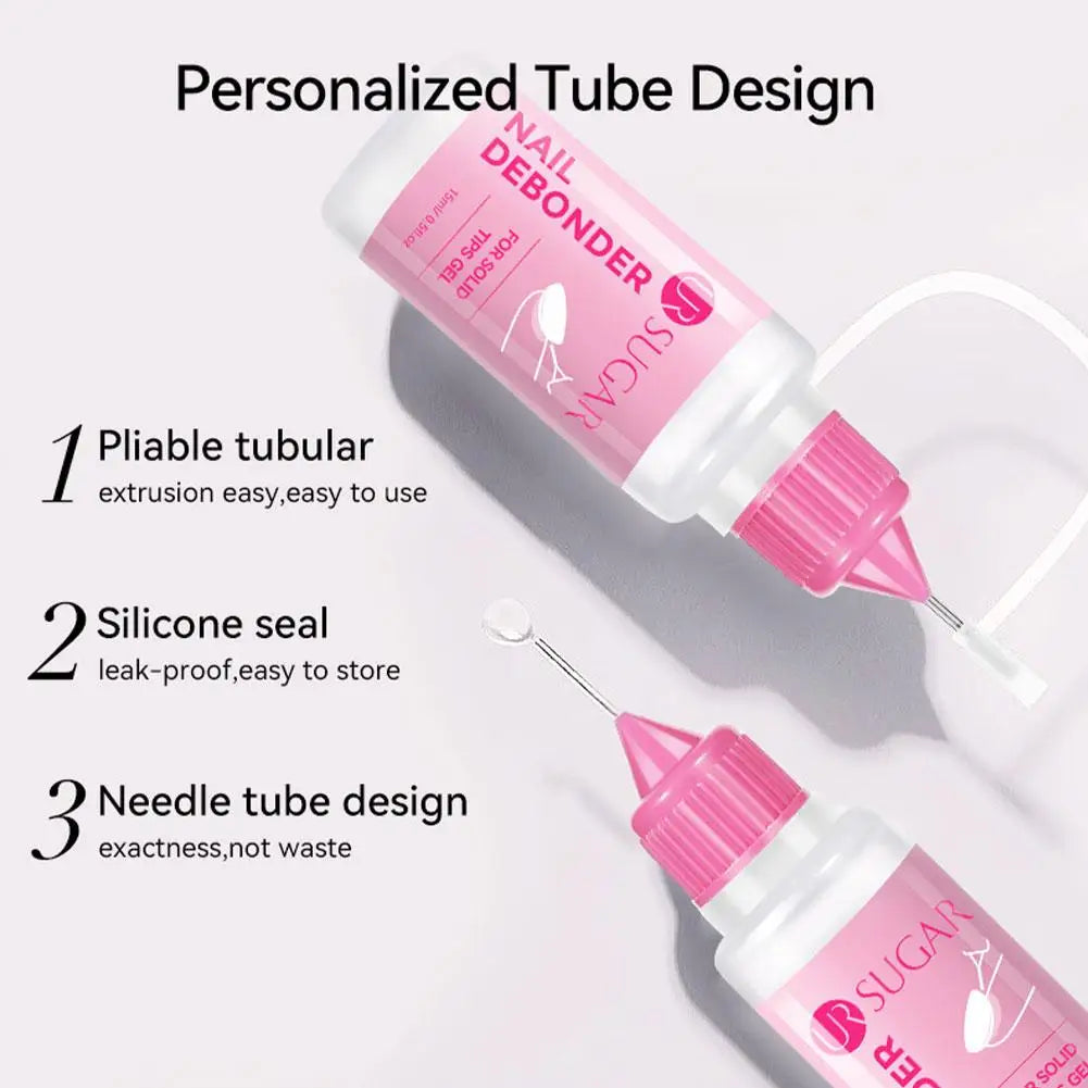 Nail Solid Gel Glue Remover & Debonder Fast Dissolve Liquid for Fake Tips Press On Nails, False Nails | Quick Manicure Tool Peaceful Pleasures Health and Wellness