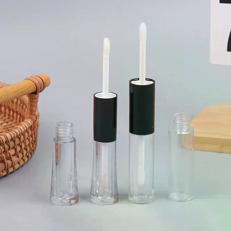Double-ended Empty Clear Lip Gloss Tube Refillable Mini Lip Balm Bottles Lipstick Containers For Travel Women Girls DIY Makeup Peaceful Pleasures Health and Wellness