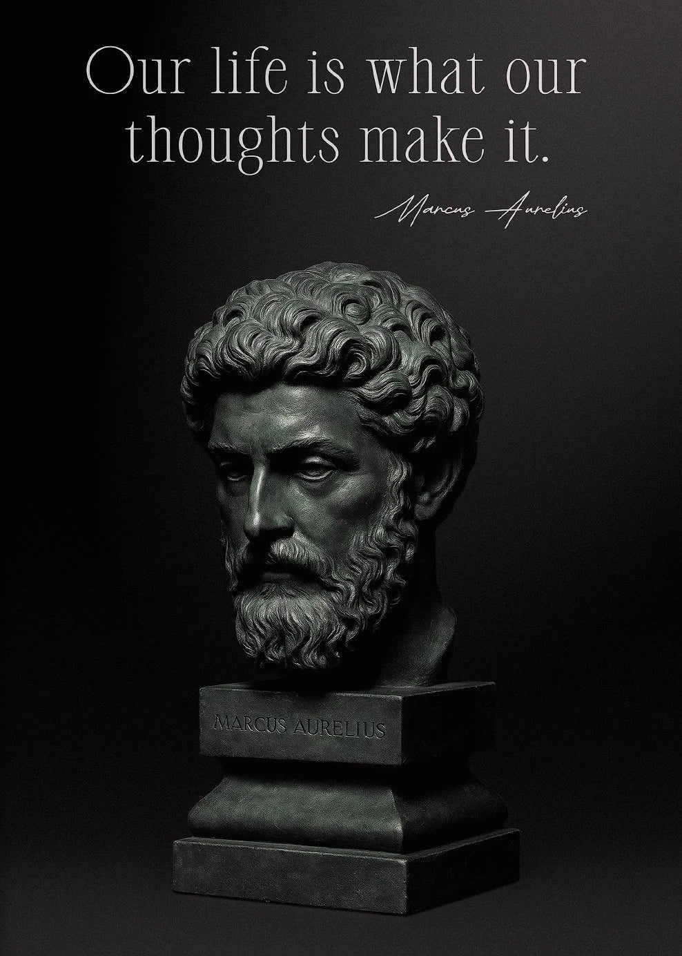 Alexander the Great Quote Motivational Wall Art Spartan Warrior Canvas Ancient Greek Poster Bronze Statue Sculpture Room Decor Peaceful Pleasures Health and Wellness 17 40x60cm Unframed