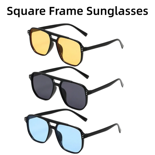 Retro Punk Square Sunglasses – UV400 Shades for Men & Women Fashion Sunglasses Oasis Select