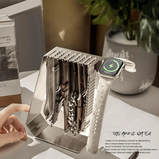 Apple Watch Charging Stand & Strap Organizer – Steel Desk Dock Smartwatch Charging Stand Oasis Select