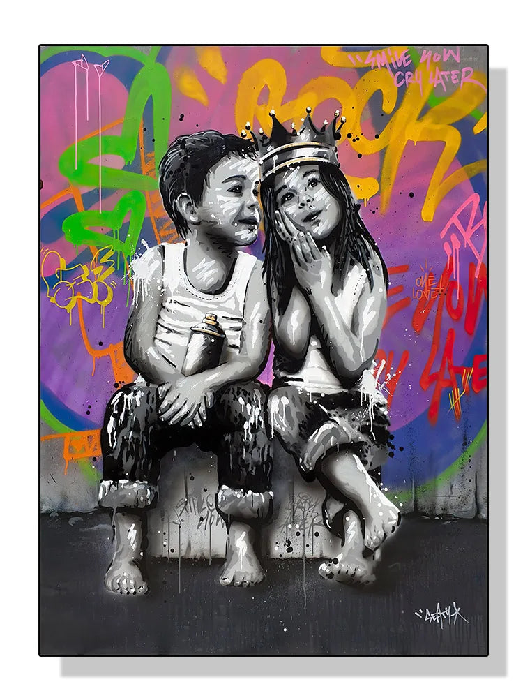 Banksy Graffiti Pop Art Canvas Wall Print | Street Art Poster