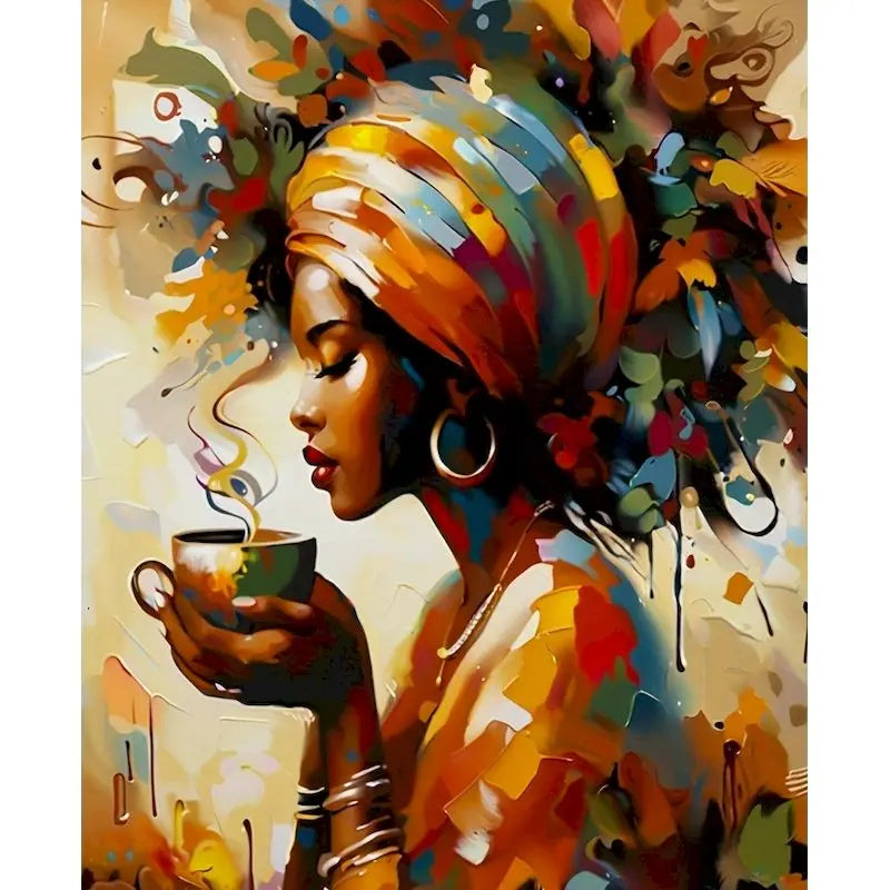 Paint by Numbers Woman Figure Kit – 60x75cm Canvas DIY Art Paint by Numbers Kit Peaceful Pleasures Health and Wellness 111 50x70cm Unframed