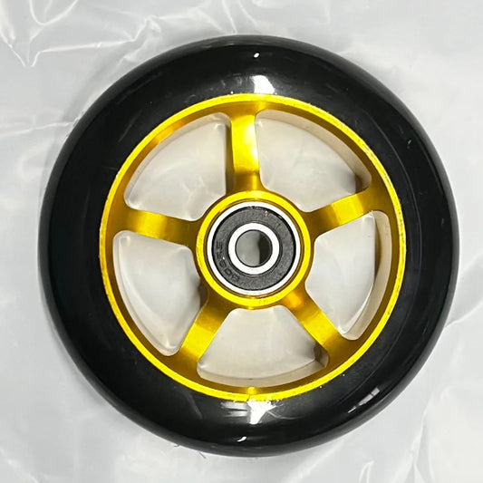 100mm Scooter Wheels with Bearings – Aluminum PU 2-Pack Scooter Wheels Oasis Select J 100x24mm