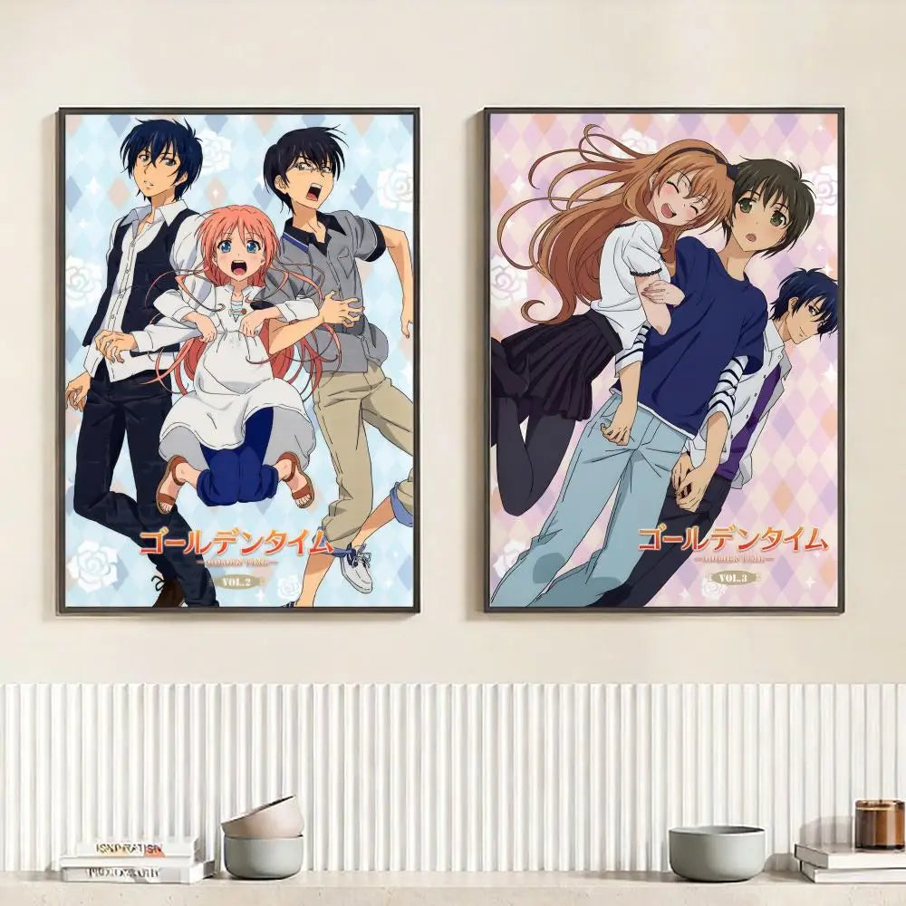 Golden Time Anime HD Self-Adhesive Waterproof Wall Poster Anime Wall Poster Peaceful Pleasures Health and Wellness