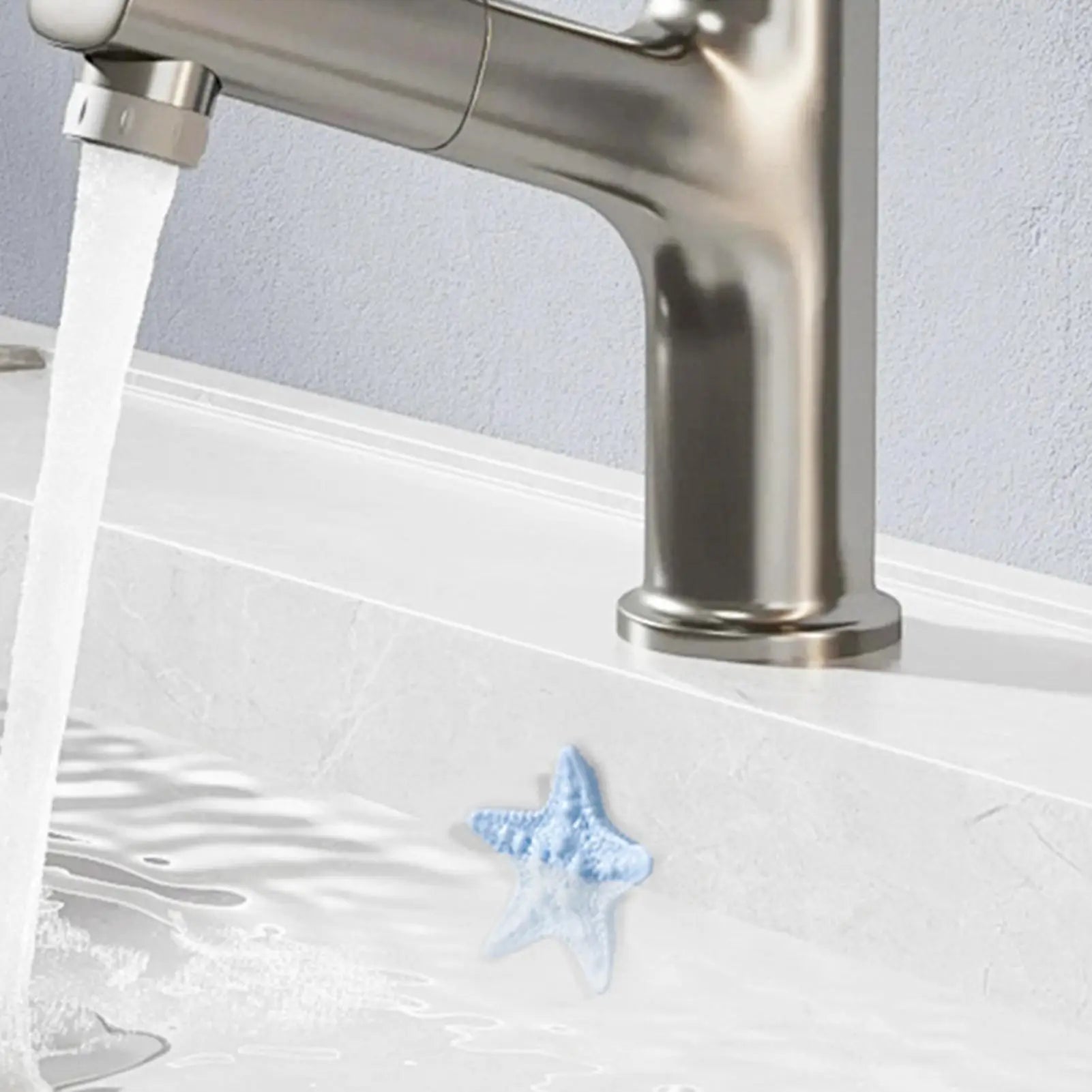 Airtight Sink Overflow Cover Starfish Shape Drain Plug to Prevent Spills & Odors, Seals Bathtub, Shower & Basin Overflow Holes Peaceful Pleasures Health and Wellness