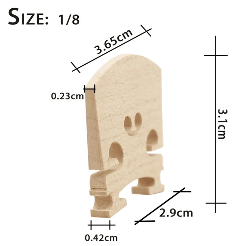Maple Wood Regular Acoustic Violin Bridge 1 8 4 2 3 Optional Sizes