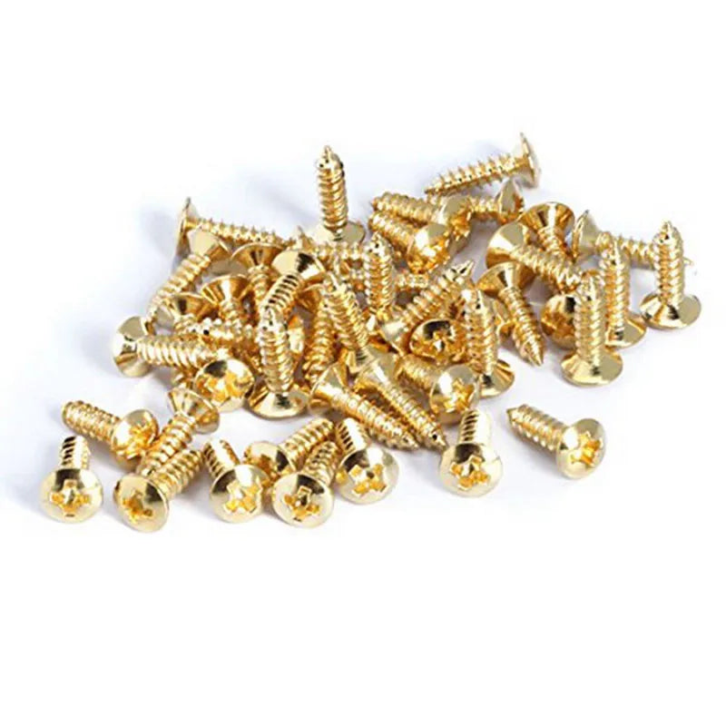 Gold Black Silver Electric Guitar Bass Pickguard Cover Plate Screws