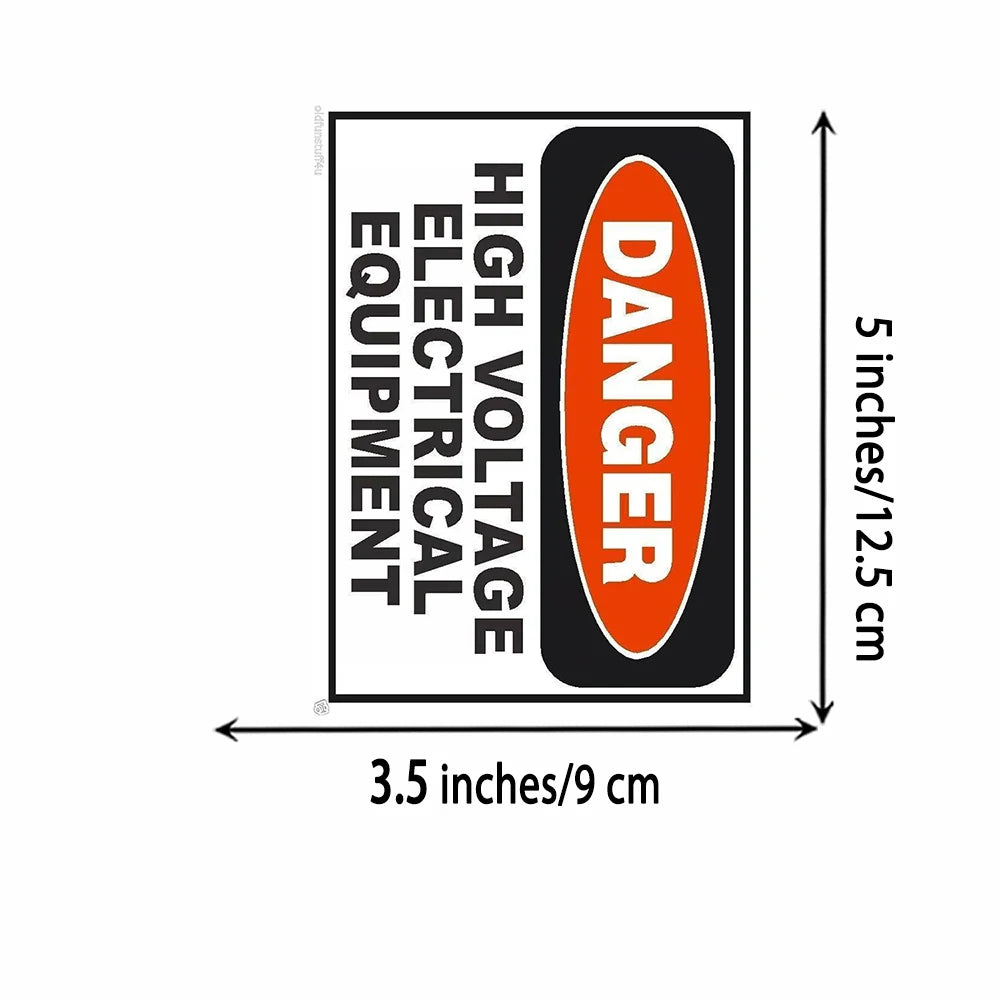 Danger High Voltage Equipment Safety Car Decal Peaceful Pleasures Health and Wellness