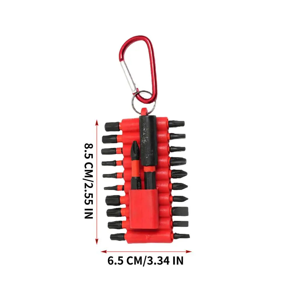 22-Pc S2 Steel Impact Screwdriver Bit Set with Organizer