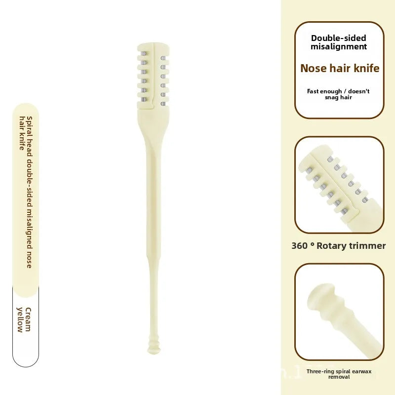 Manual Nose & Ear Hair Trimmer | Stainless Steel Rotary Blade