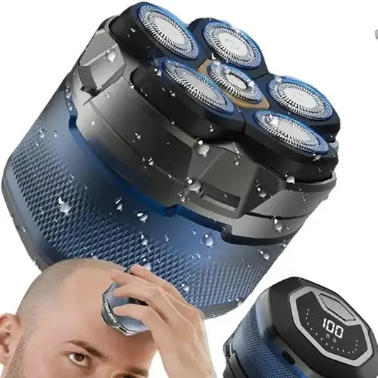 6 Head Portable Waterproof Rechargeable Shaving machine Foil Head Bald Shaver Barber Electric Shavers for Men Peaceful Pleasures Health and Wellness