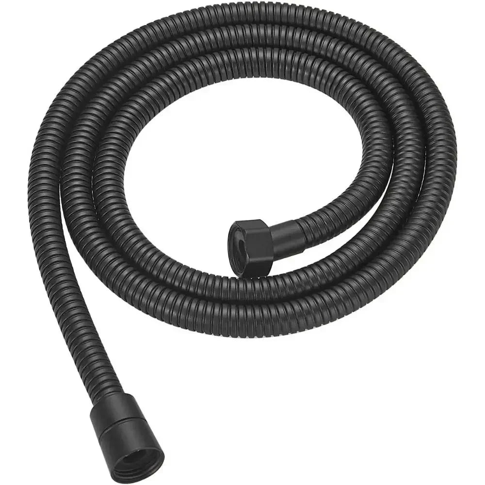 1.5/2m Hose Black Stainless Steel Garden Water Hose Handheld Shower Pipe Flexible Tube Anti-winding Bathroom Accessories Pipes Peaceful Pleasures Health and Wellness 2m 45cm