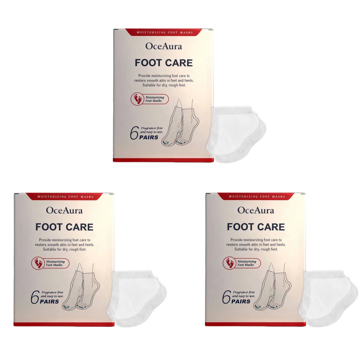 Shea Butter Foot Mask 6-Pack – Exfoliate & Hydrate Feet