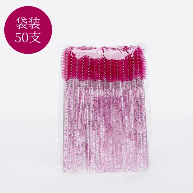 50-Pack Disposable Mascara Wands & Eyelash Extension Brush Combs