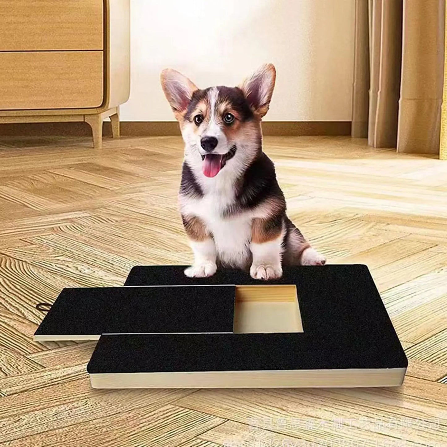 Wooden Dog Nail Scratch Board | Sandpaper File Pad for Dogs