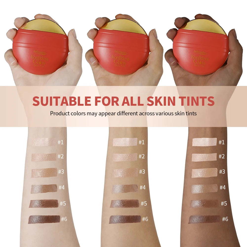Konfident Glow Skin Tint Waterproof Hydrating Skin Foundation Coverage 30 ml Oil-Free Long - Lasting Glass-Skin Foundation Clean Peaceful Pleasures Health and Wellness