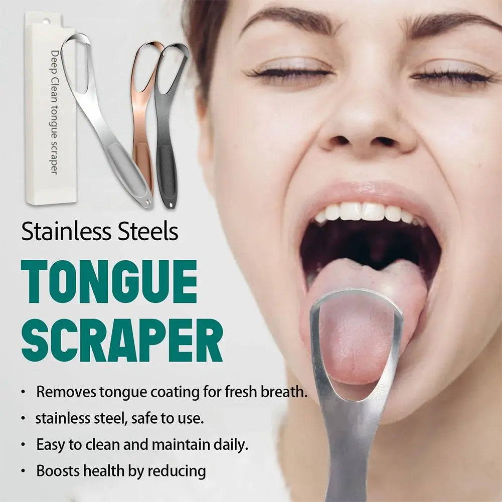 Stainless Steel Tongue Scraper | Fresh Breath Oral Care Tool