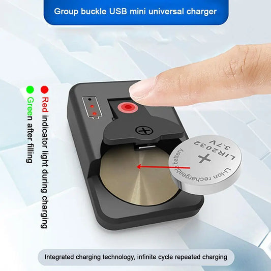 Universal LIR Button Battery Charger – Type-C USB, CE Certified Button Battery Charger Oasis Select