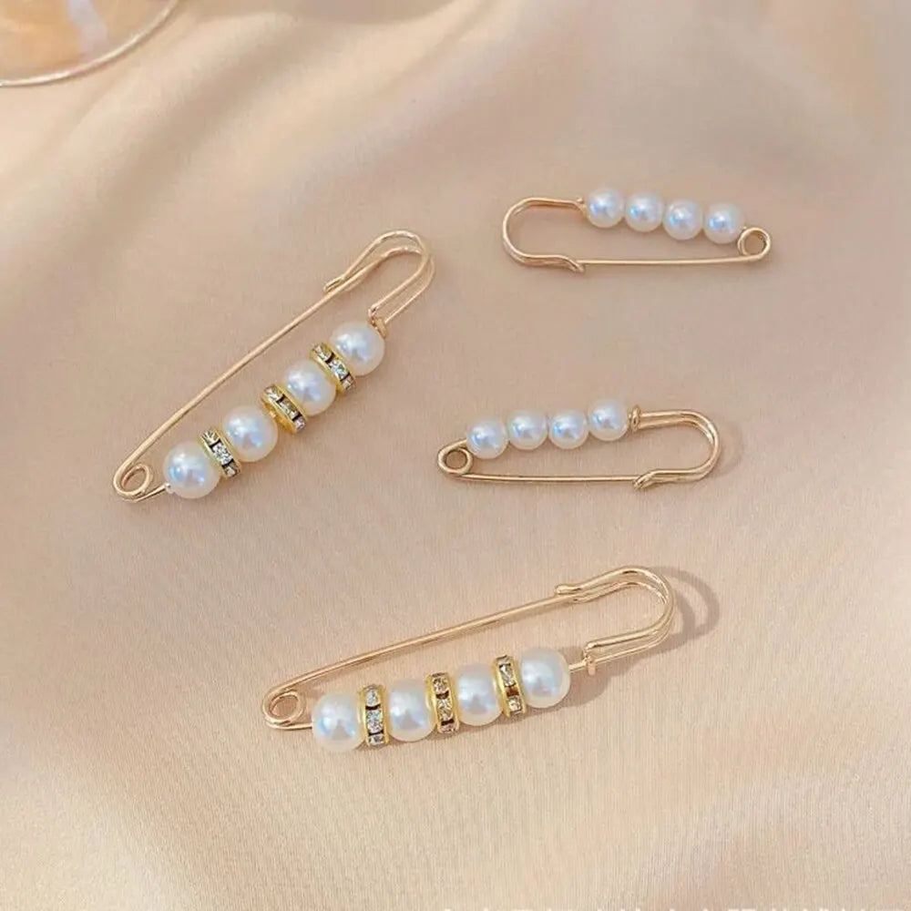 4PCS Waist Adjustment Uniform Clothing Extended Buckle And Waist Adjustment Buckle Pearl Broocated Fashion Decorative Accessorie Peaceful Pleasures Health and Wellness 3 3#