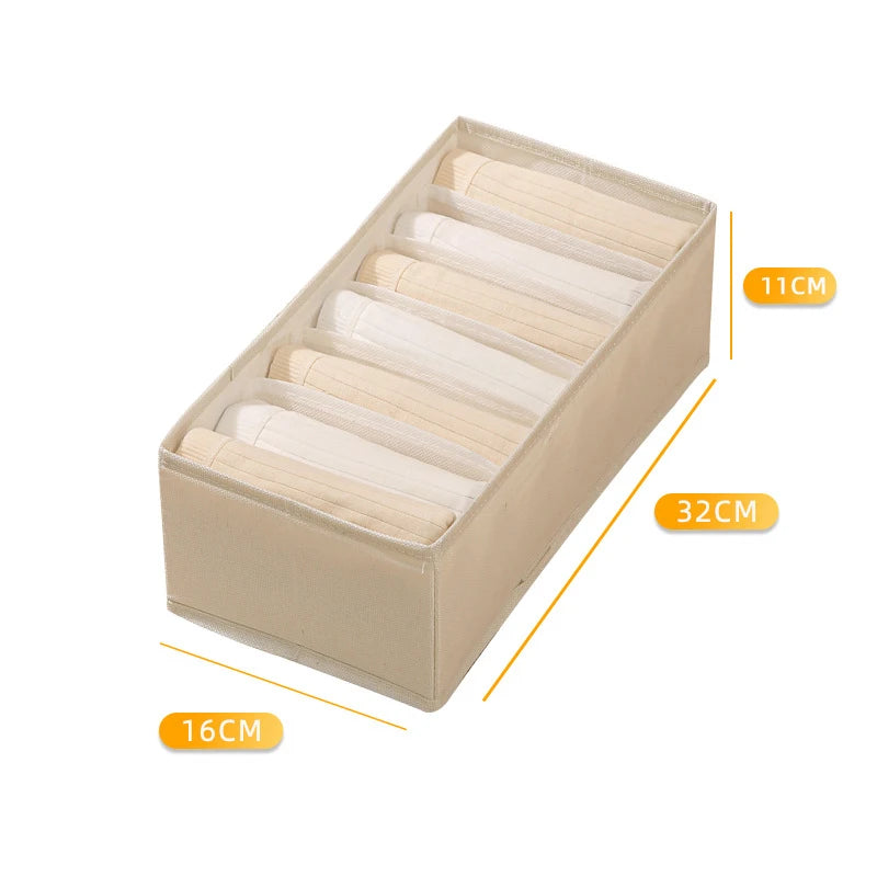 Folding Fabric Pants Storage Organizer & Drawer Divider Clothing Storage Organizer Peaceful Pleasures Health and Wellness A1