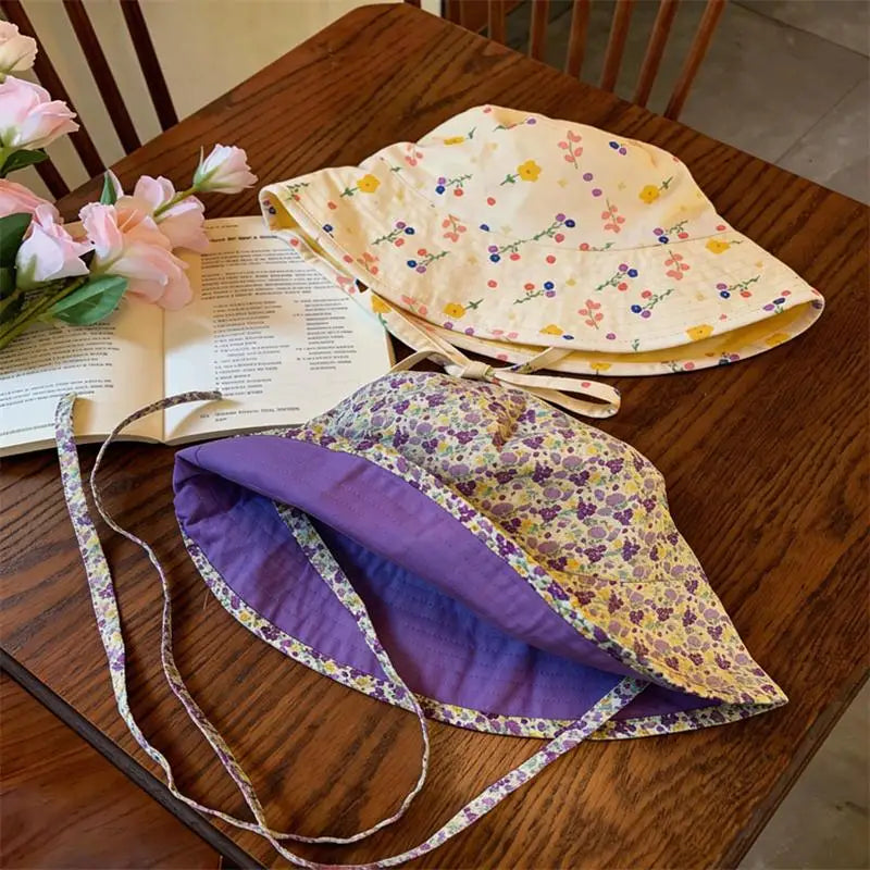 Floral Reversible Bucket Hat – Women's Wide Brim Sun Hat