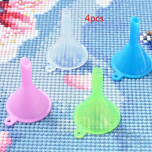 4-Pack Mini Plastic Funnels – Diamond Painting & Bottle Filling Craft Funnel Set Oasis Select 4pcs