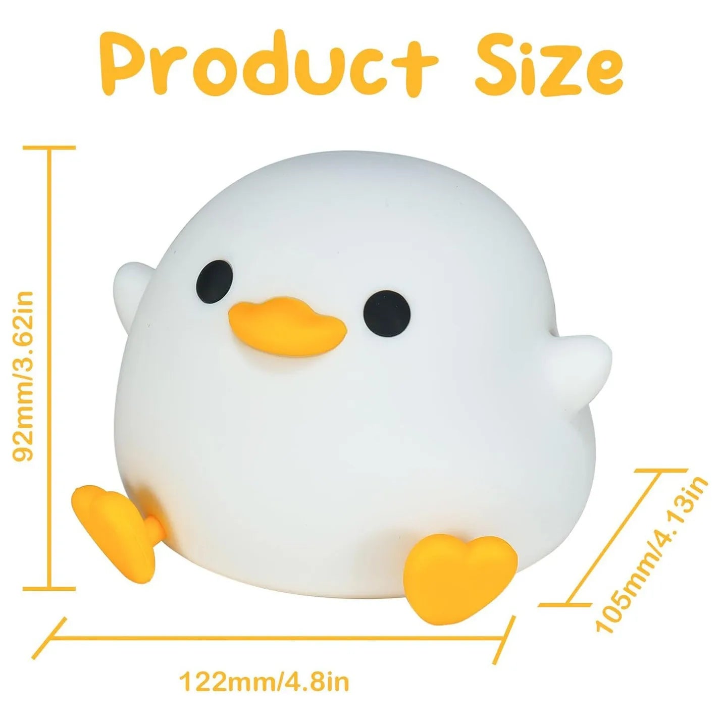 GGbingo Rechargeable Night Light LED Cartoon Animal Silicone Lamp for Kids Touch Sensor Timer USB Children's Room Dec Peaceful Pleasures Health and Wellness