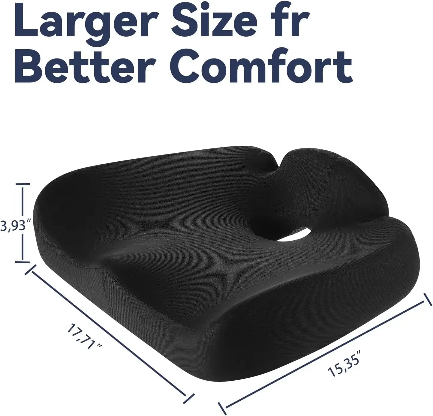 Memory Foam Seat Cushion – Tailbone Pain Relief & Support Peaceful Pleasures Health and Wellness