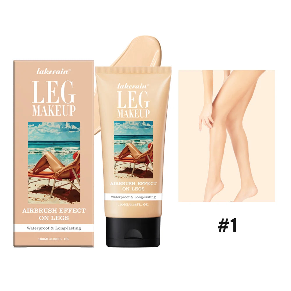 100ml Tan Leg Makeup Body Foundation Lotion Even Skin Tone Waterproof Long Lasting Body Tanning Cream Medium Bronze Leg Makeup Peaceful Pleasures Health and Wellness color1