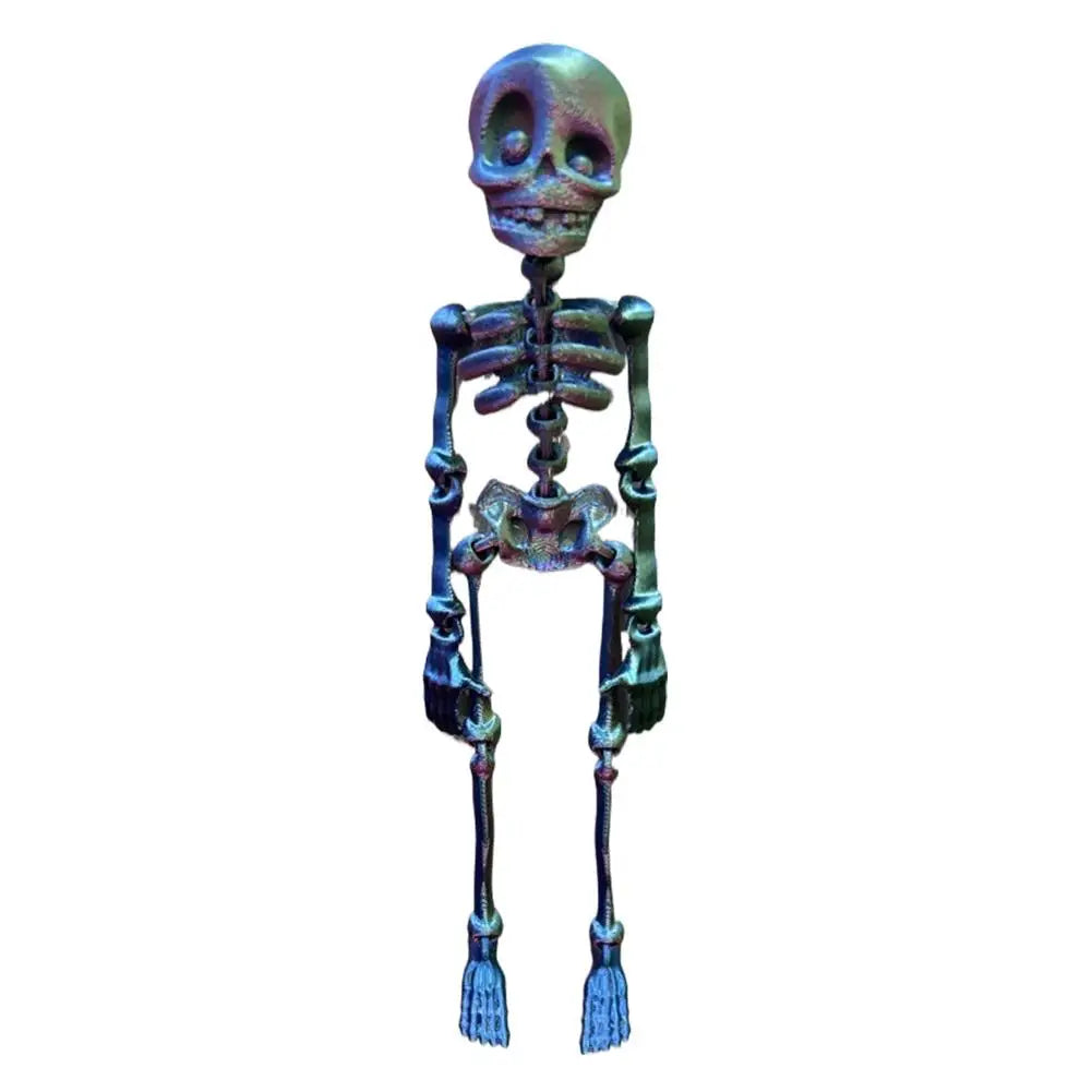 Mini Poseable Skeleton Fridge Magnet | 3D Halloween Decor