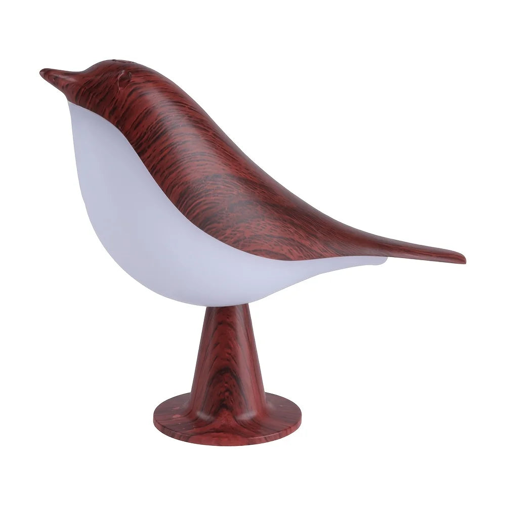 A cute LED night lamp featuring a small bird design, a three-adjustable-setting bedside lamp, an artistic, rechargeable, touch-o Peaceful Pleasures Health and Wellness MULTI Warm White