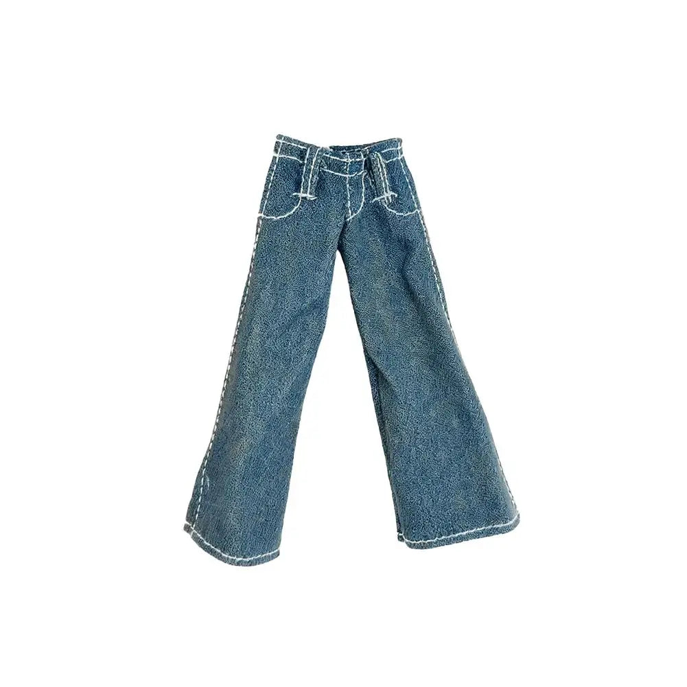 Babydoll Jeans Retro Loose Wide-leg Pants Fashion Cool Doll Clothes