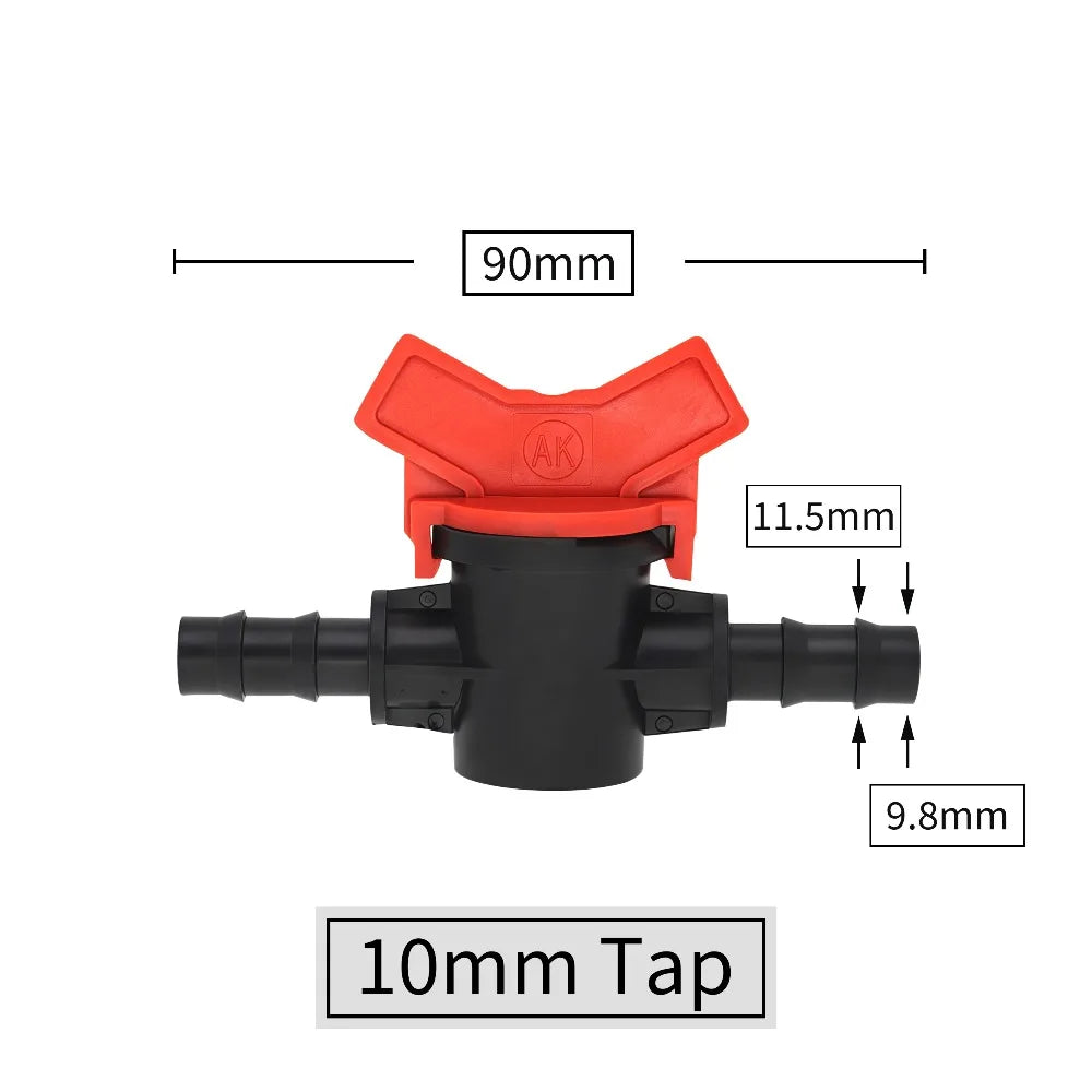 Drip Irrigation Barbed Connectors & Mini Valves – 4mm–25mm Hose