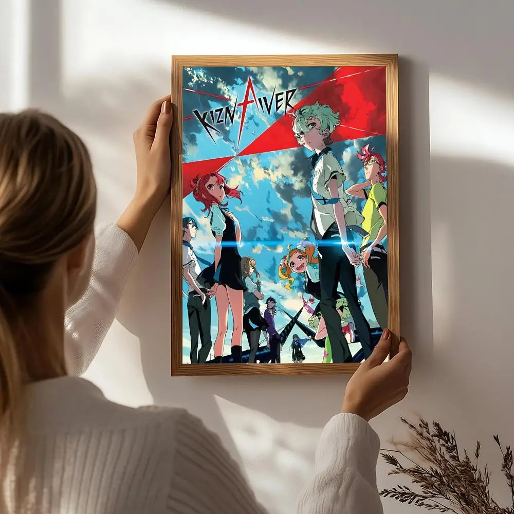 Anime K-Kiznaiver Poster HD Self Adhesive Waterproof Wall Art Ideal for Home Office Dorm Bedroom Great Gift Peaceful Pleasures Health and Wellness White3 50X70cmNoframe