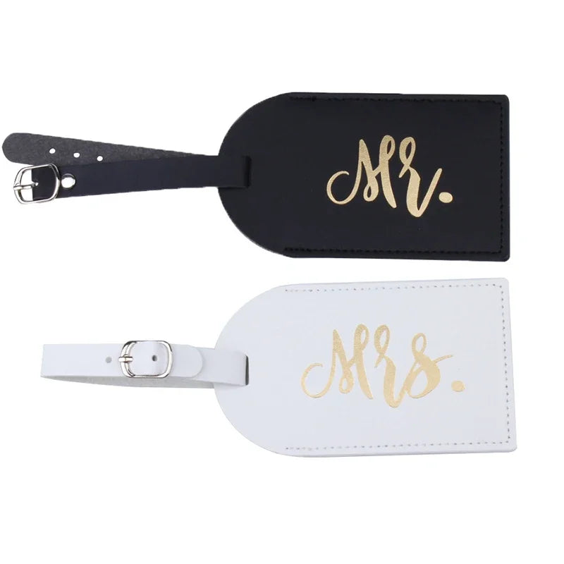 Mr & Mrs Leather Luggage Tags | Wedding & Honeymoon Gift