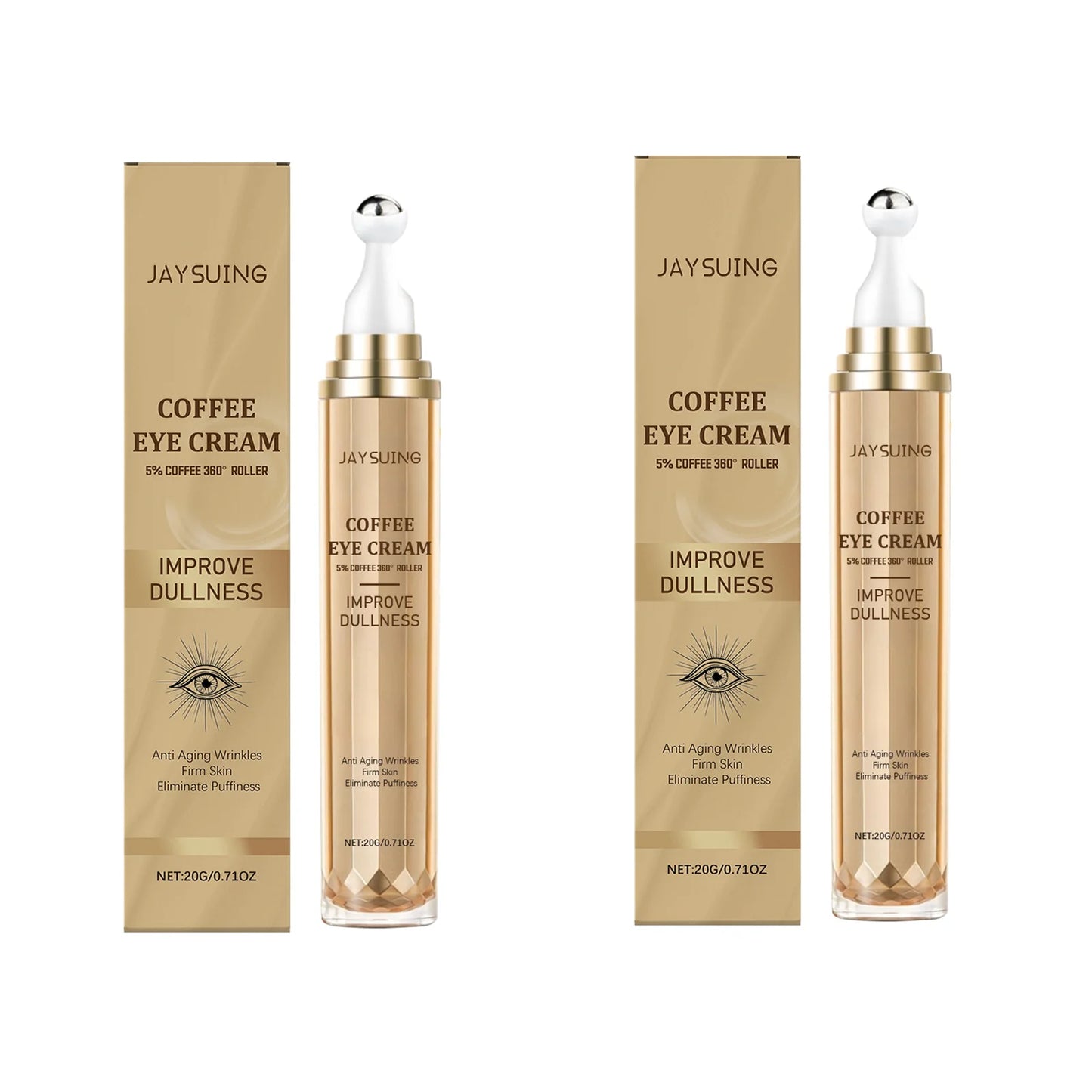 Caffeine Eye Cream Roller with Collagen – Firm & Brighten Eyes