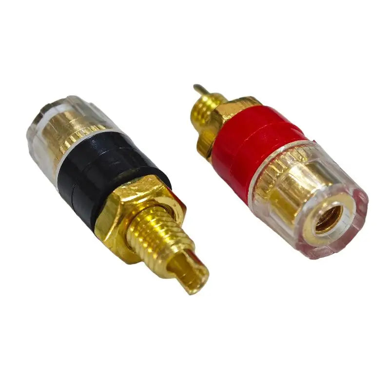 4/10Pcs Brass Terminal Connector With Transparent Shell Banana Plug Socket 4mm Gold Plated HIFI Ser Amplifier Binding Posts Peaceful Pleasures Health and Wellness