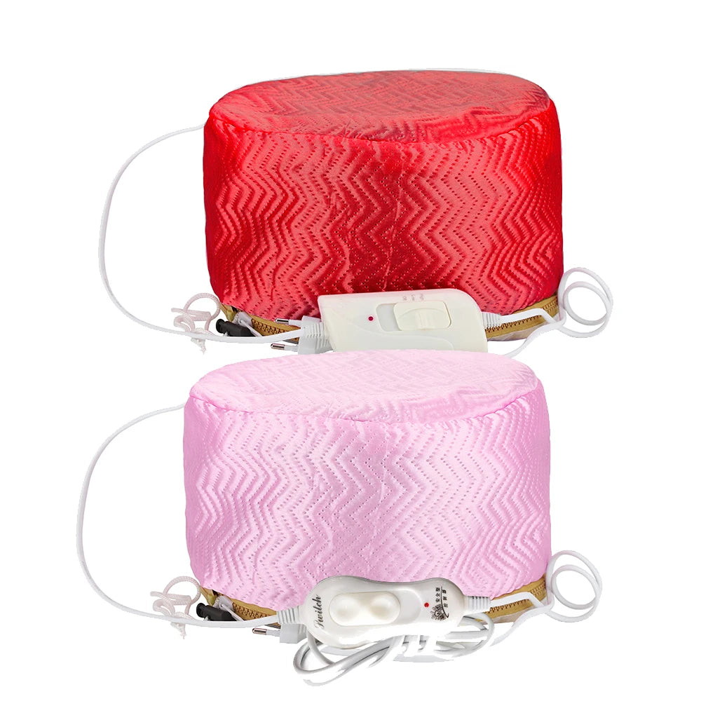 Hair Steamer Cap 220V Electric Heat Cap for Deep Conditioning Hot Oil Hair Mask Repair Damaged Hair Reduce Frizz Split Ends Home Peaceful Pleasures Health and Wellness