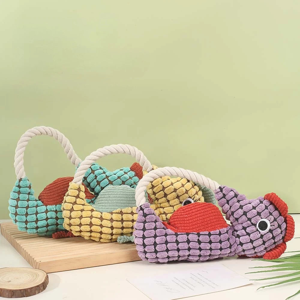 Seahorse Plush Squeaky Dog Toy Bite Resistant Rope Funny Puppy Chew Toy Pet Dog Accessories Peaceful Pleasures Health and Wellness