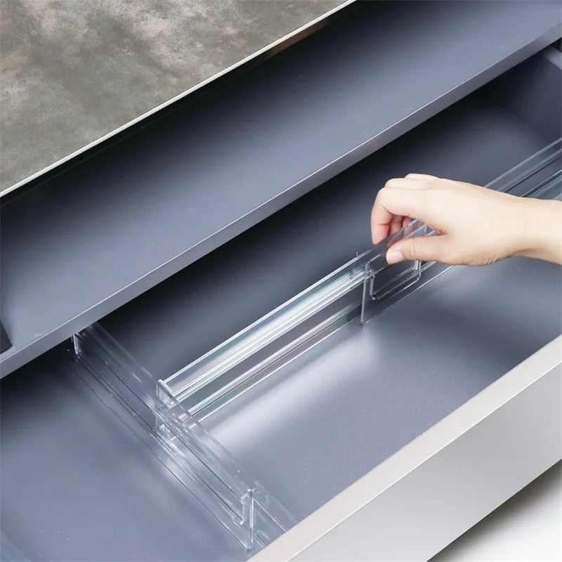 Adjustable Clear Drawer Dividers – Expandable 28–52cm Organizer