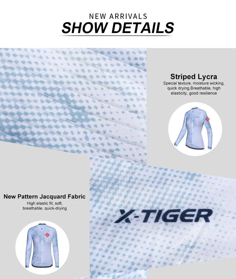 X-Tiger Women's Long Sleeve Cycling Jersey | Breathable Bike Top