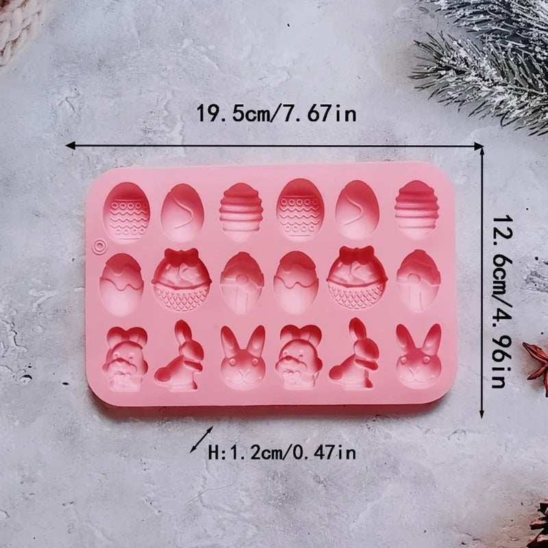 DIY Chocolate Mold Candy Ice Mold Silicone Cake Chocolate Biscuit Baking Mold Rabbit Shaped Festival Decoration Peaceful Pleasures Health and Wellness