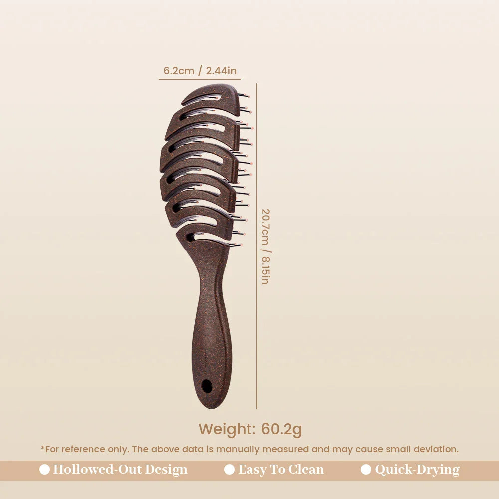 Hollow Anti-Static Hair Brush – Detangling Scalp Massage Comb